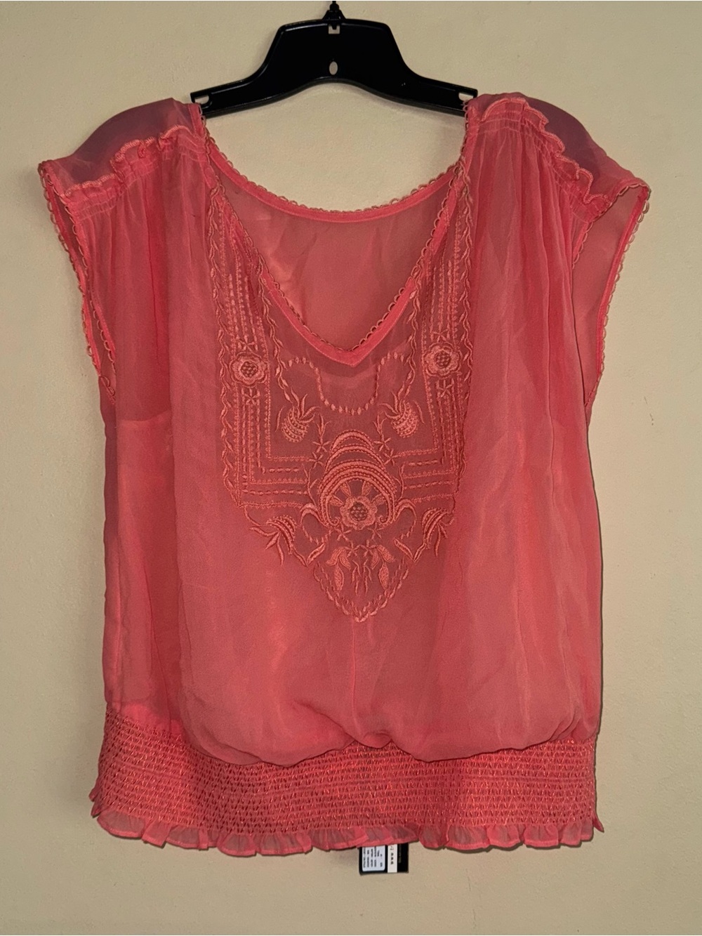 Plenty by Tracy Reese Pink Melon Blouson Peasant Shell Blouse Top Size M NWT!